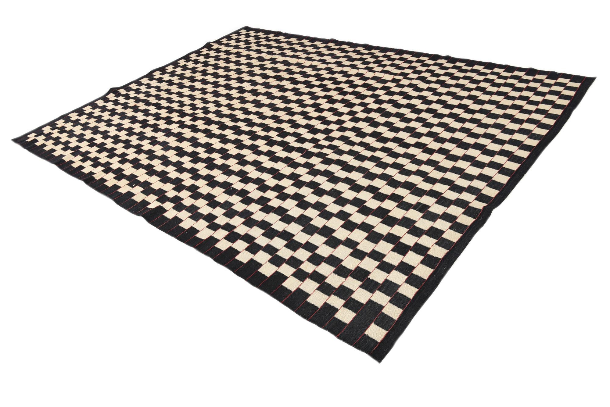 8' 5 x 11' 2 Hand Woven Kilim Modern Wool Rug