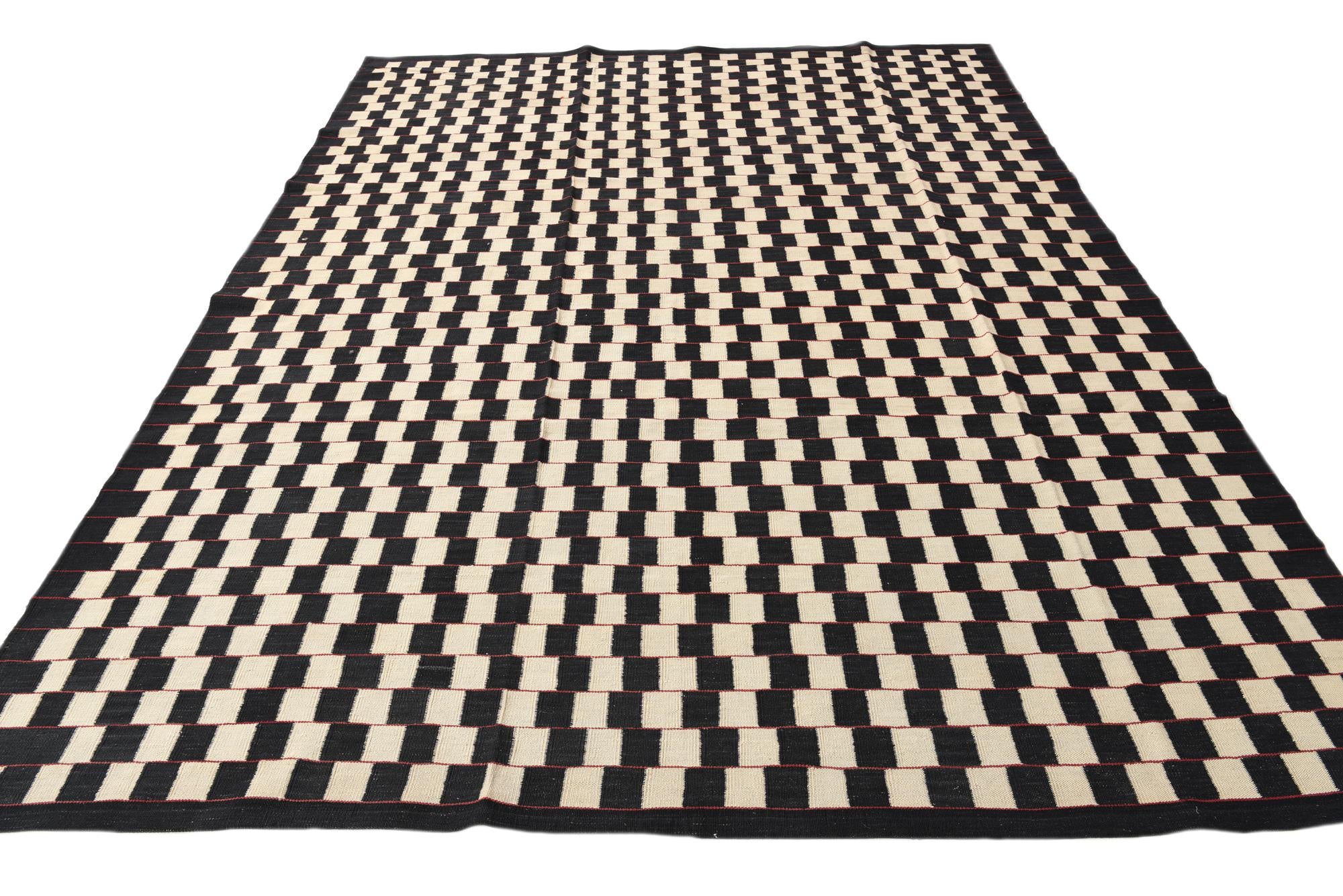 8' 5 x 11' 2 Hand Woven Kilim Modern Wool Rug