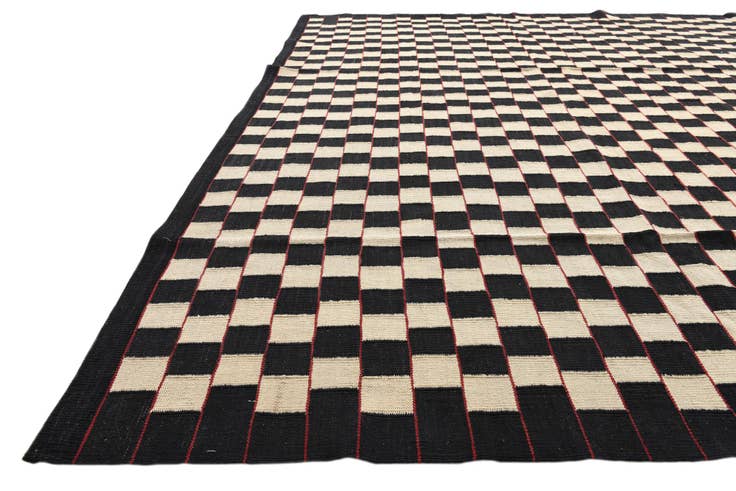 Detail image of 8' 5 x 11' 2 Hand Woven Kilim Modern Wool Rug