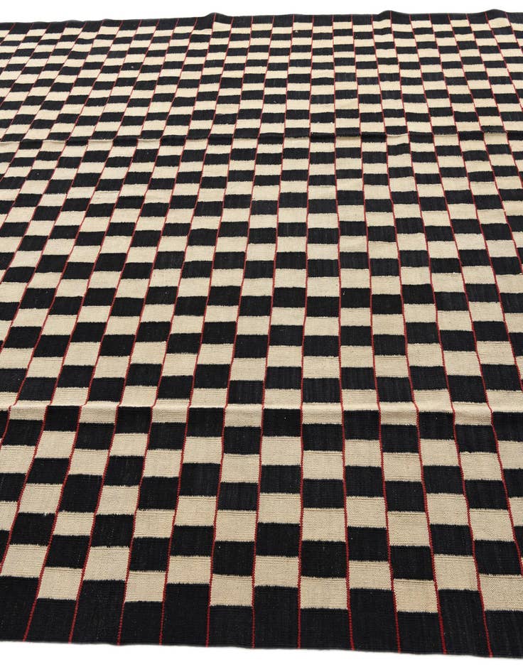 Detail image of 8' 5 x 11' 2  Hand Woven Kilim Modern Wool Rug