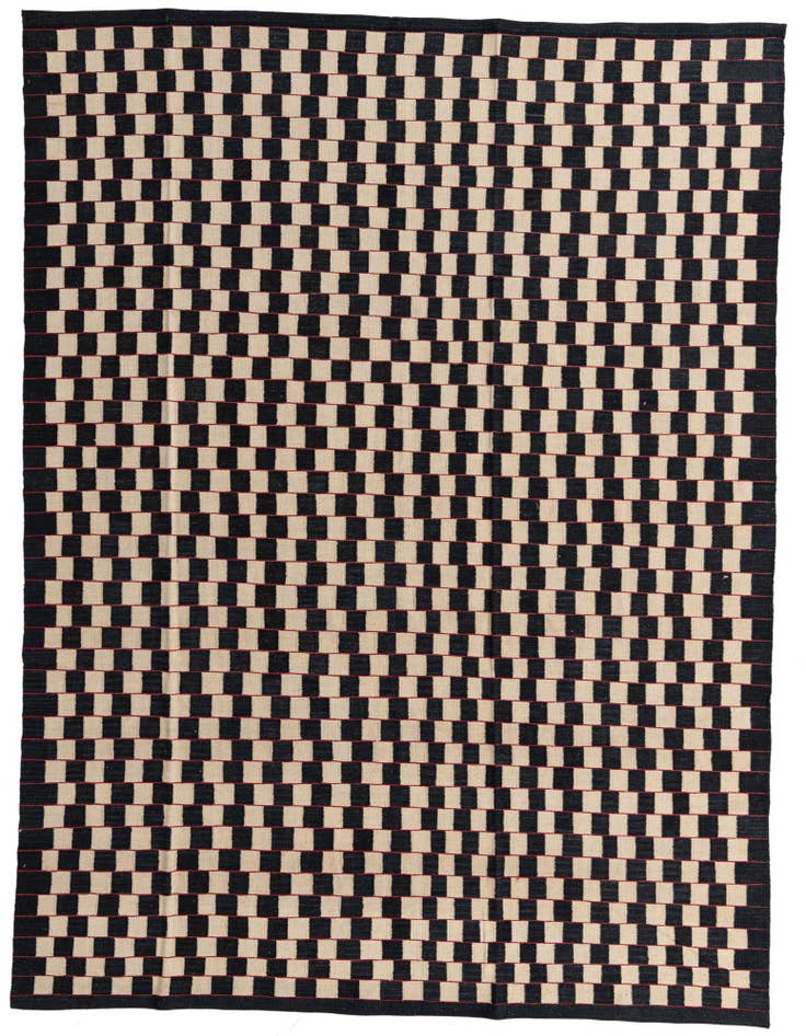 Detail image of 8' 5 x 11' 2 Hand Woven Kilim Modern Wool Rug