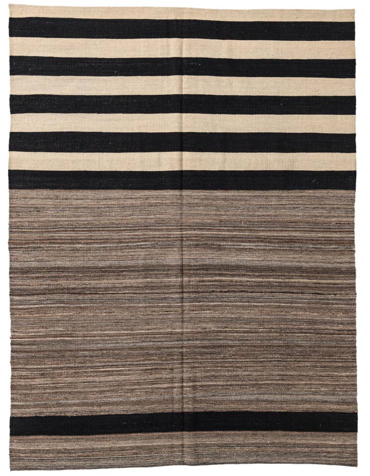 Detail image of 5' 10 x 7' 10 Hand Woven Kilim Modern Wool Rug