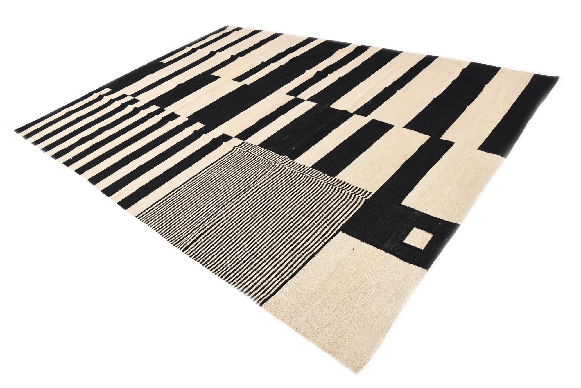 8' 2 x 11' 6 Hand Woven Kilim Modern Wool Rug
