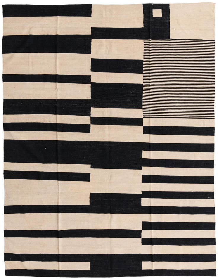 Detail image of 8' 2 x 11' 6 Hand Woven Kilim Modern Wool Rug