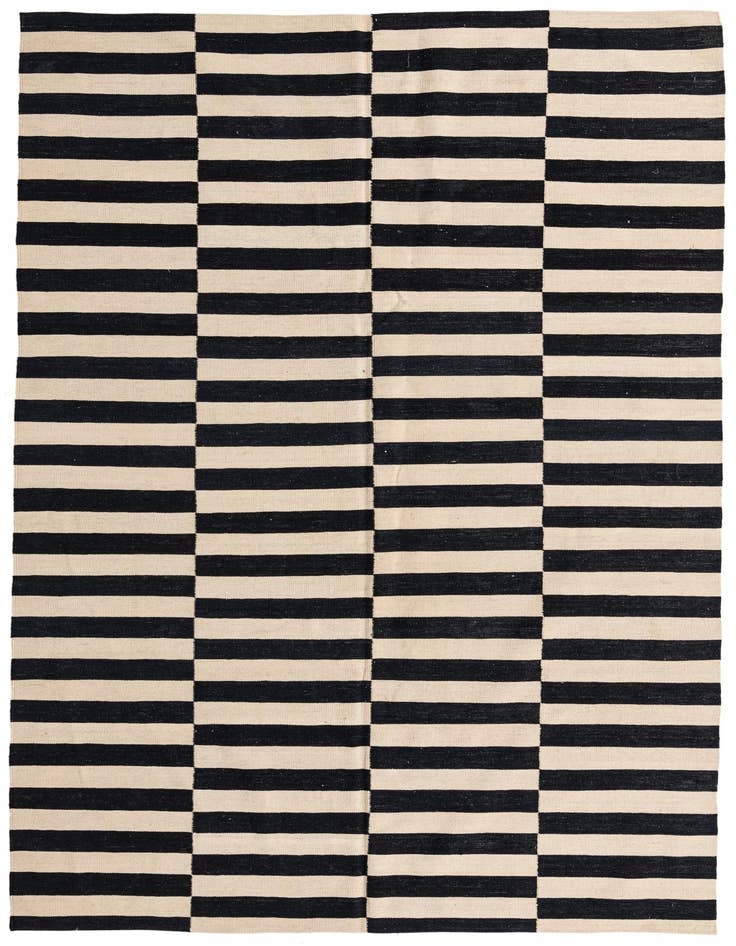 Detail image of 6' 8 x 9' 9 Hand Woven Kilim Modern Wool Rug