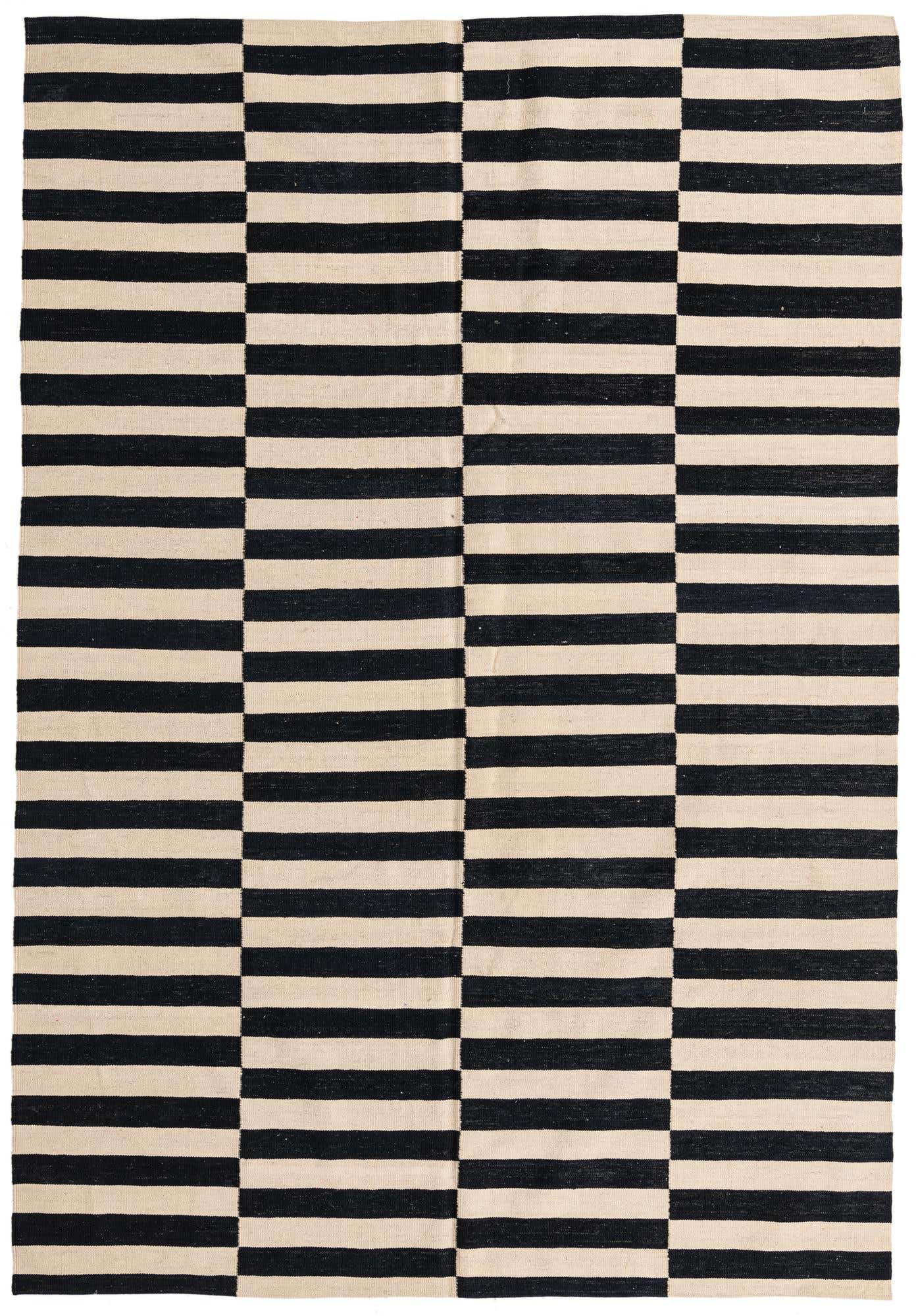 6' 8 x 9' 9 Hand Woven Kilim Modern Wool Rug