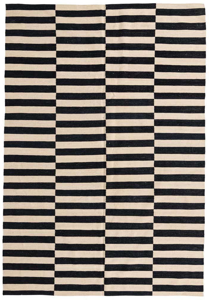 6' 8 x 9' 9 Hand Woven Kilim Modern Wool Rug