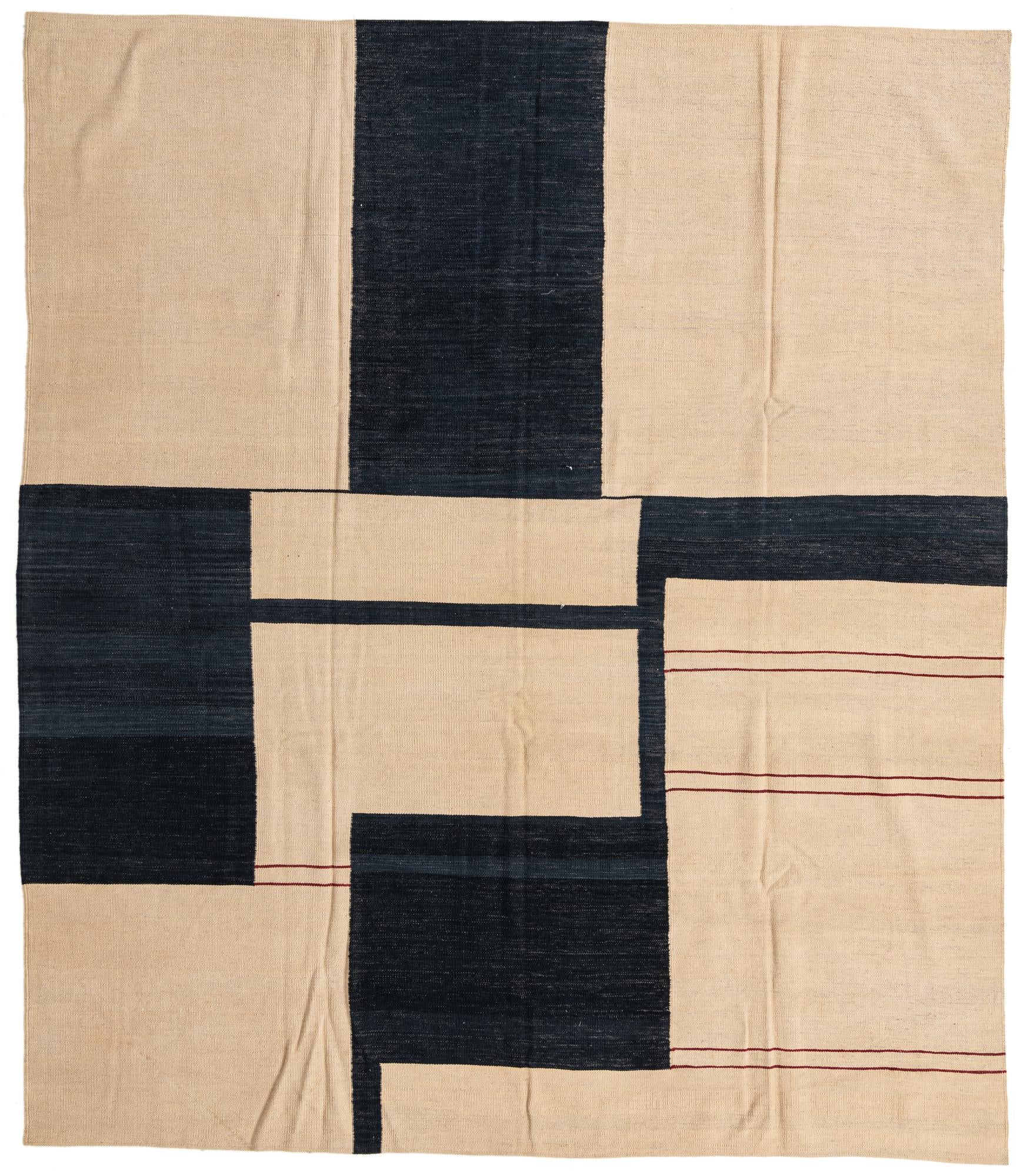 8' 3 x 9' 6 Hand Woven Kilim Modern Wool Rug