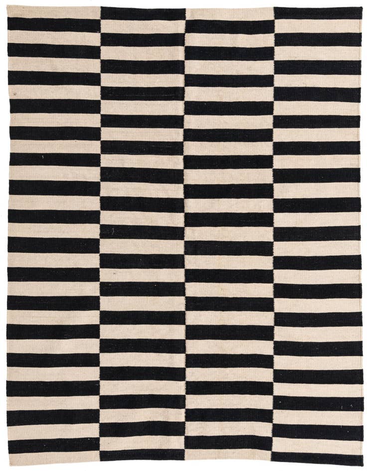 Detail image of 5' 2 x 6' 7 Hand Woven Kilim Modern Wool Rug