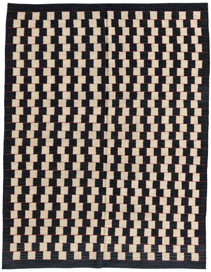 Detail image of 5' 9 x 7' 8 Hand Woven Kilim Modern Wool Rug