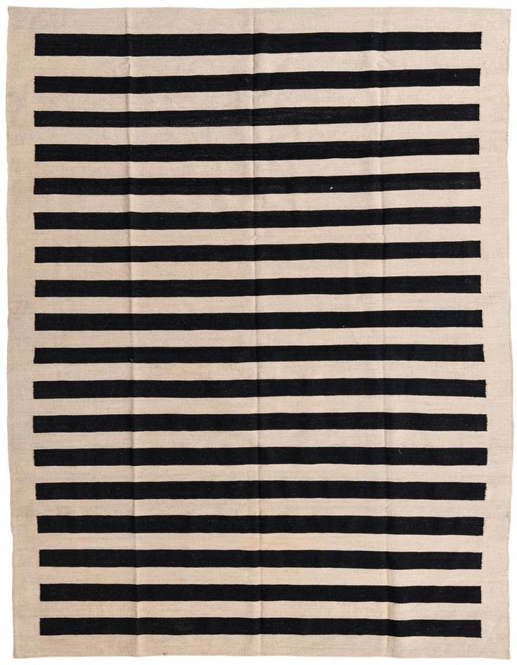 Detail image of 6' 8 x 9' 8 Hand Woven Kilim Modern Wool Rug