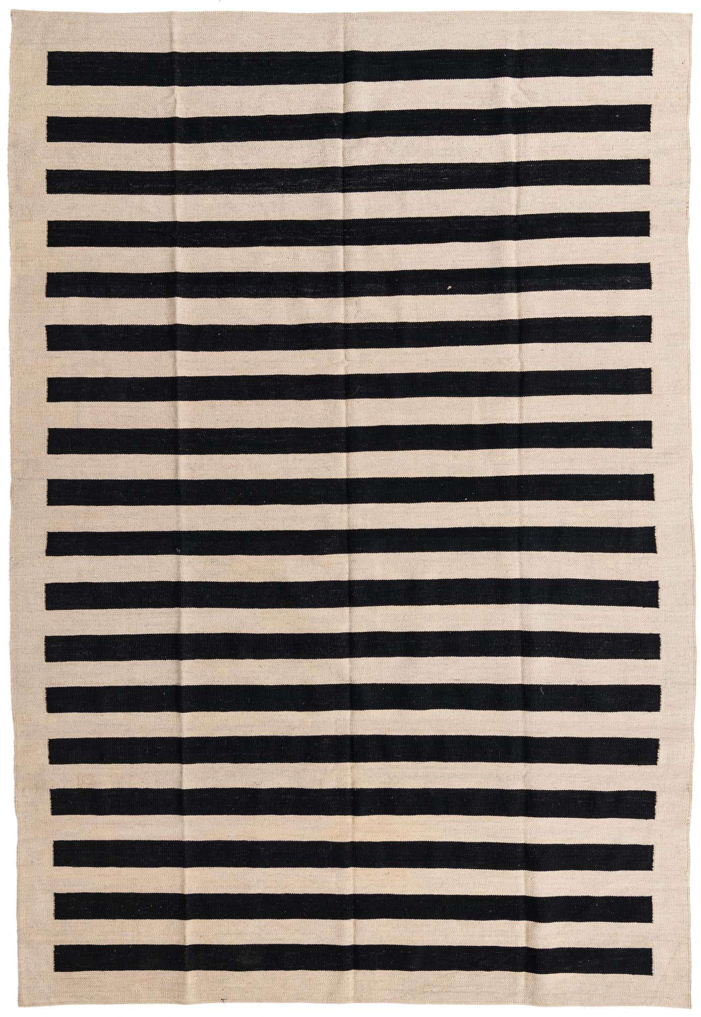 6' 8 x 9' 8 Hand Woven Kilim Modern Wool Rug
