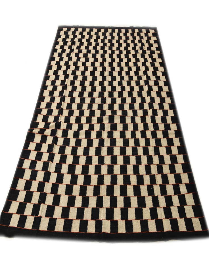 Detail image of 5' 9 x 7' 7  Hand Woven Kilim Modern Wool Rug