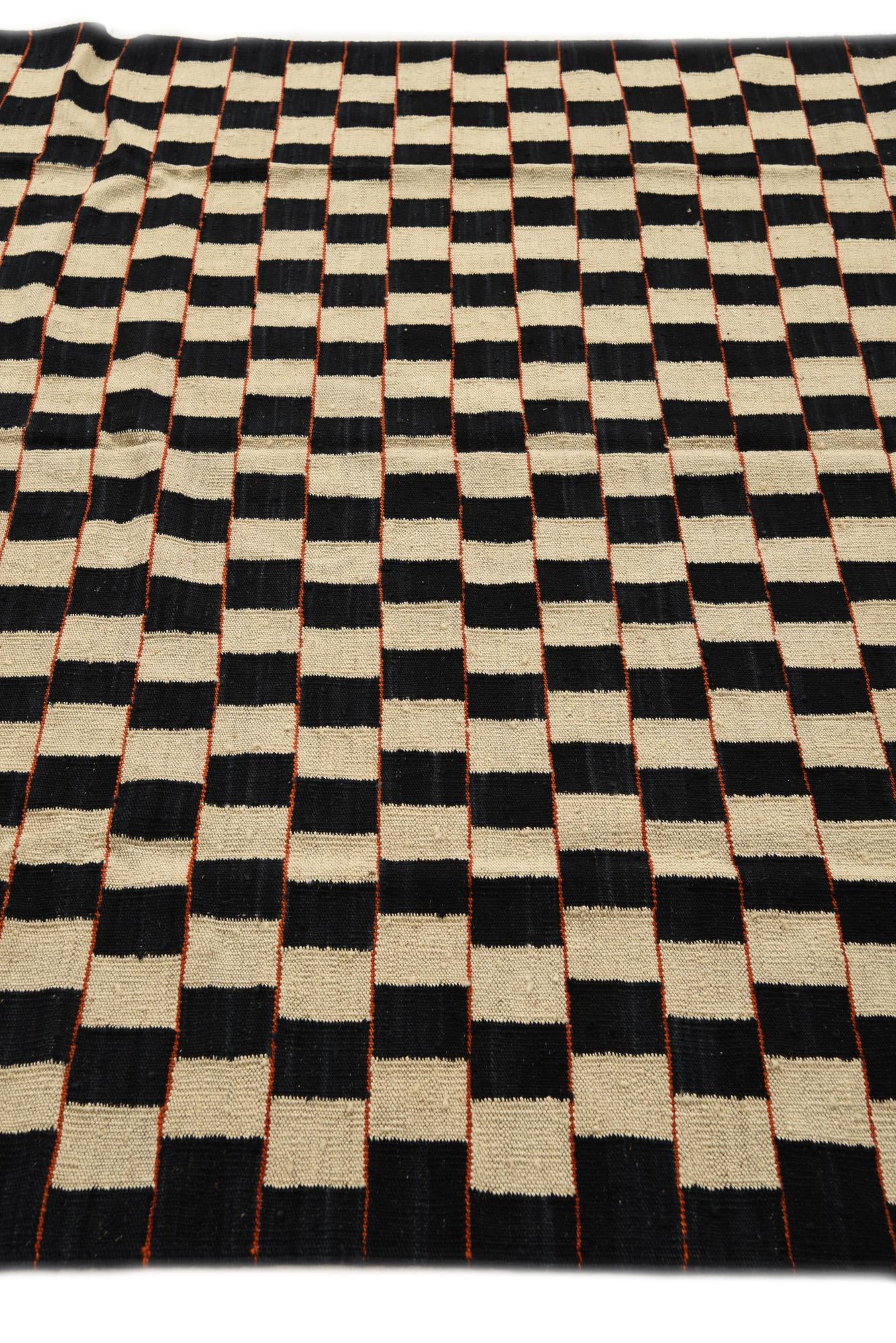 5' 9 x 7' 7 Hand Woven Kilim Modern Wool Rug