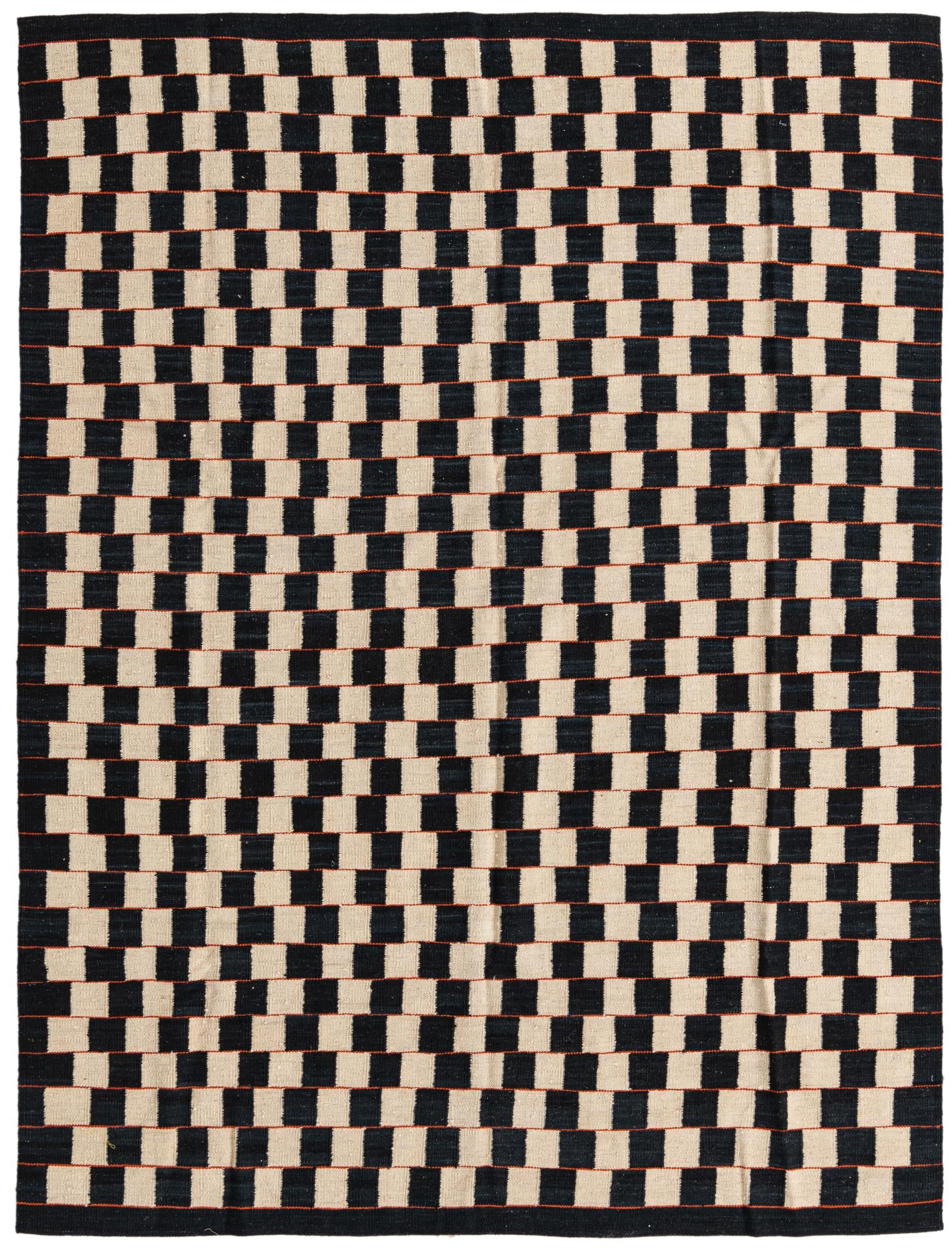 5' 9 x 7' 7 Hand Woven Kilim Modern Wool Rug
