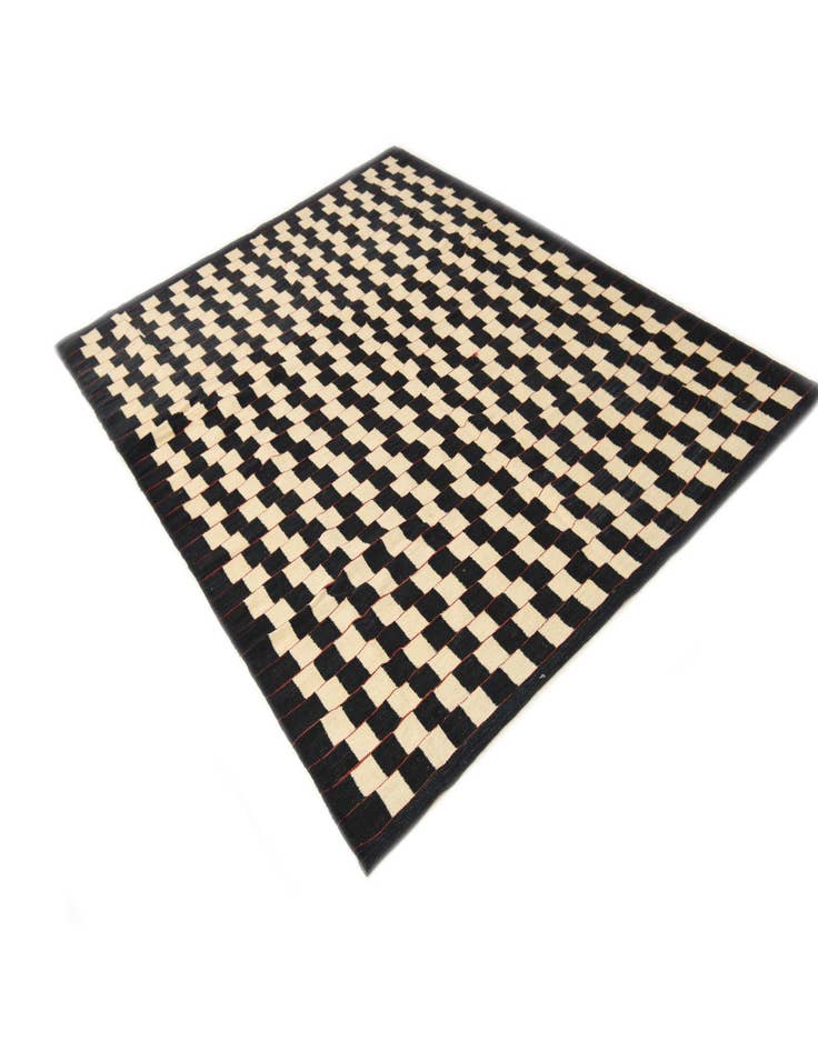 Detail image of 5' 8 x 7' 6  Hand Woven Kilim Modern Wool Rug