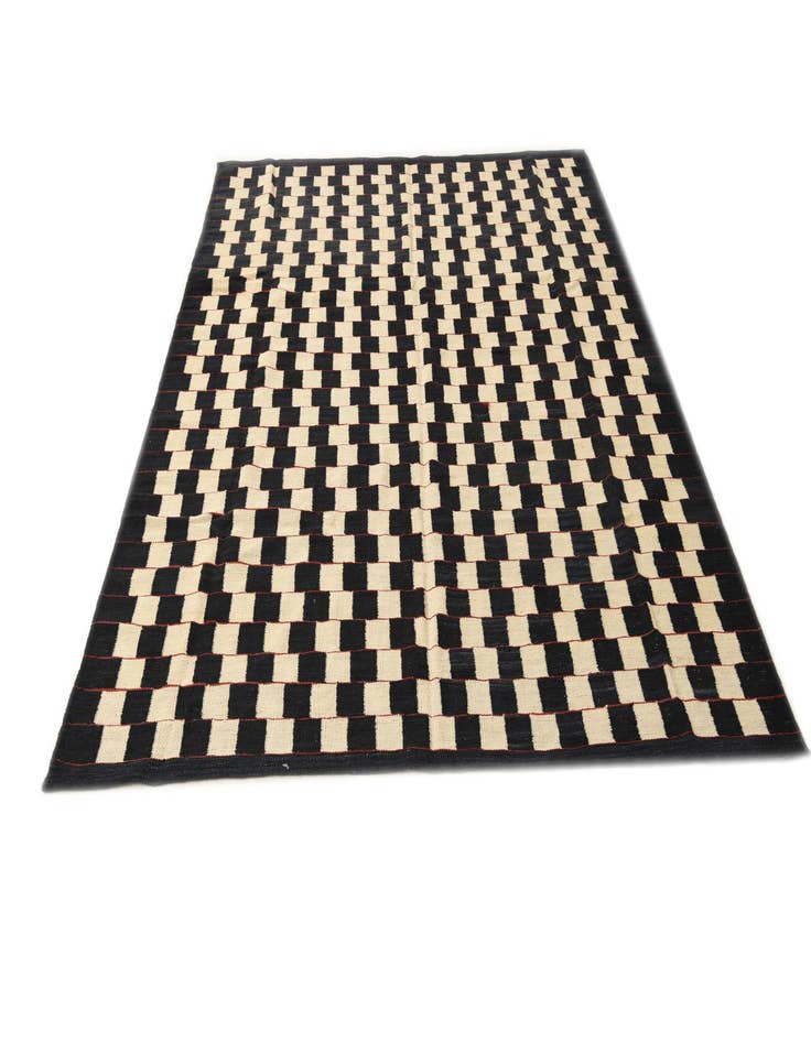 Detail image of 5' 8 x 7' 6  Hand Woven Kilim Modern Wool Rug