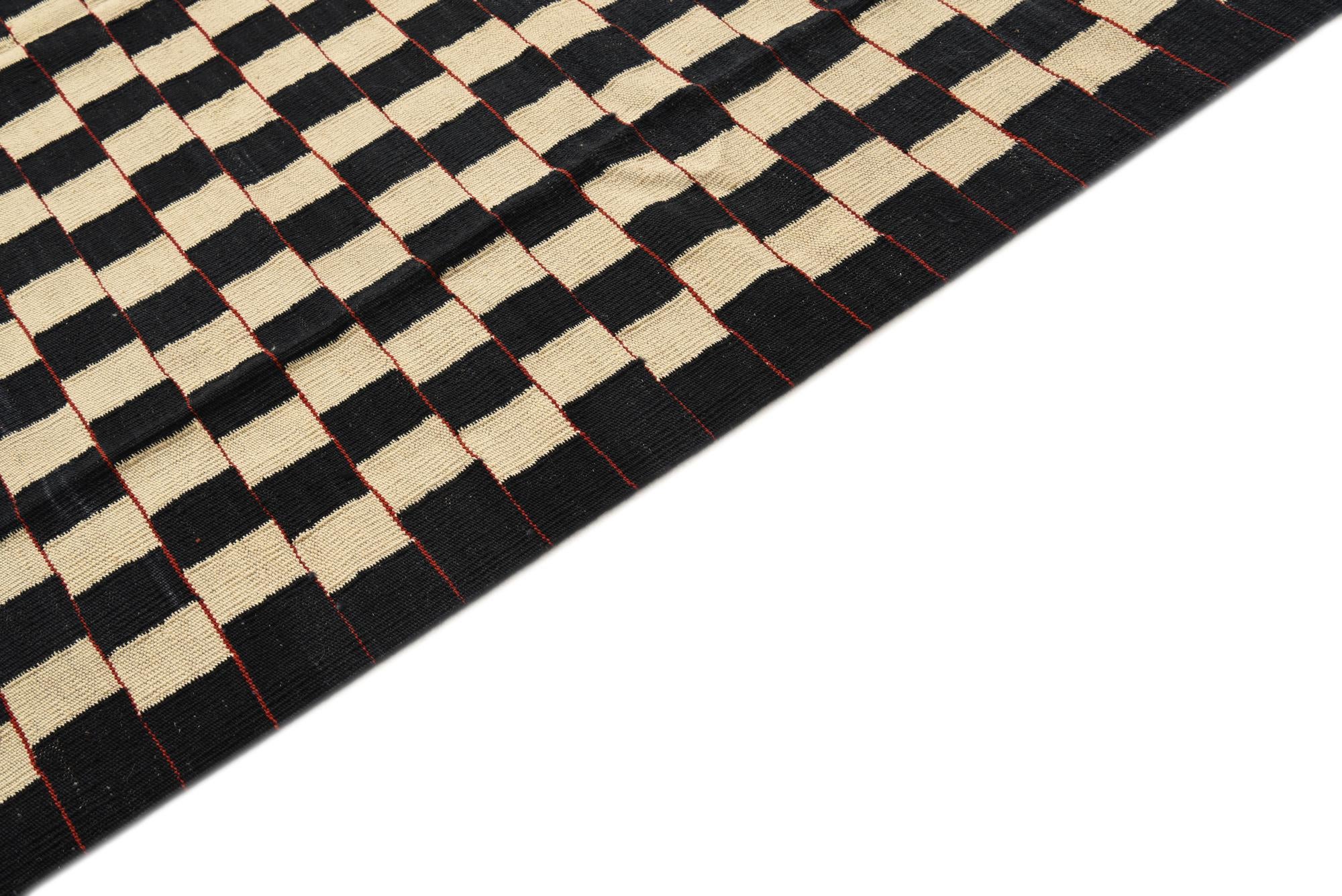 5' 8 x 7' 6 Hand Woven Kilim Modern Wool Rug