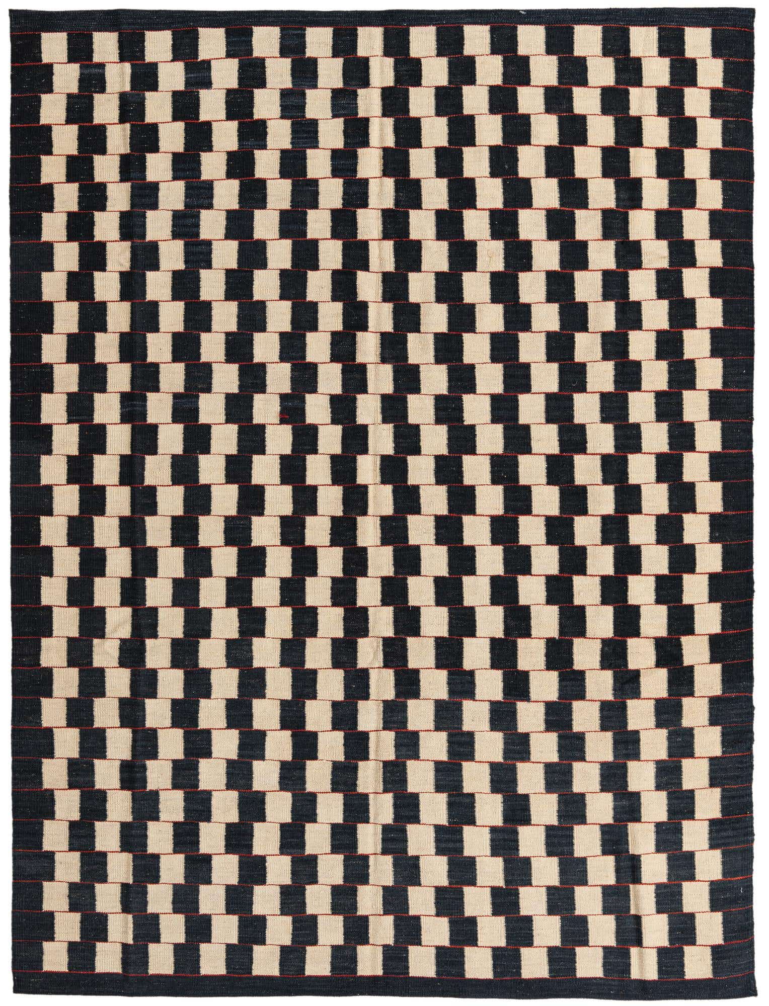 5' 8 x 7' 6 Hand Woven Kilim Modern Wool Rug