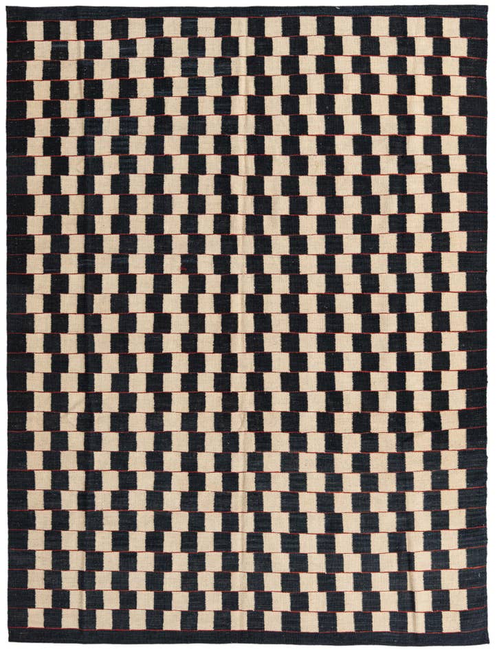 Detail image of 5' 8 x 7' 6 Hand Woven Kilim Modern Wool Rug