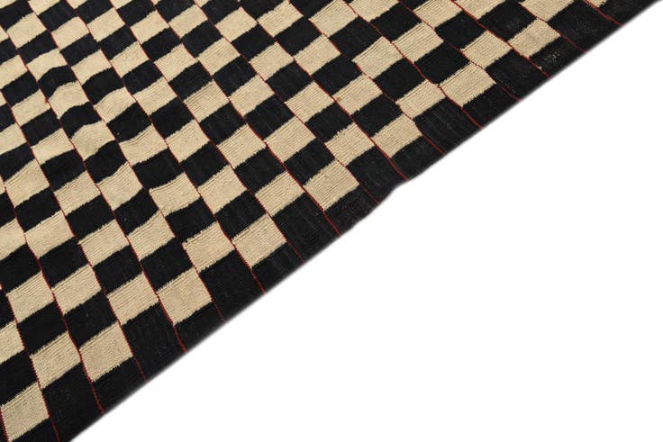 Detail image of 6' 10 x 9' 5 Hand Woven Kilim Modern Wool Rug