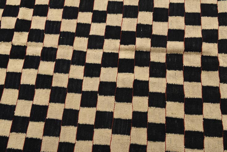 Detail image of 6' 10 x 9' 5 Hand Woven Kilim Modern Wool Rug