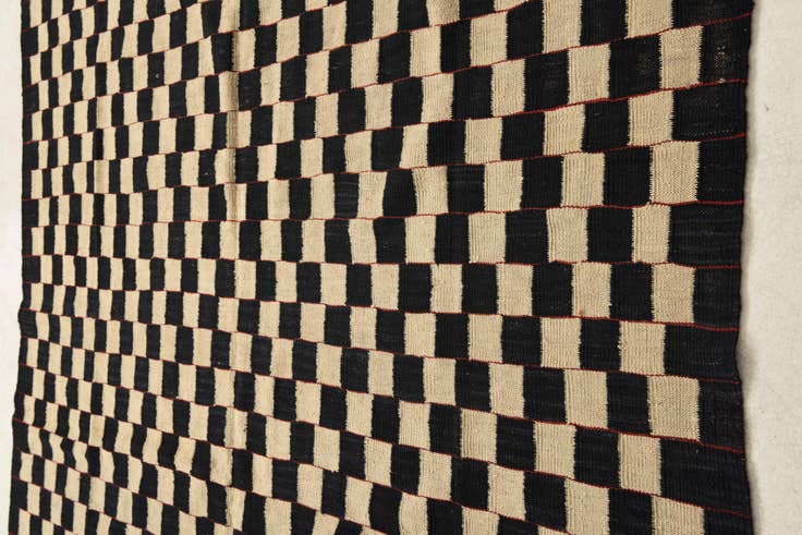 Detail image of 6' 10 x 9' 5 Hand Woven Kilim Modern Wool Rug