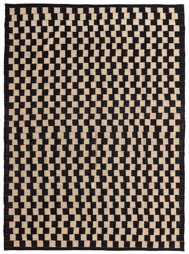 6' 10 x 9' 5 Hand Woven Kilim Modern Wool Rug