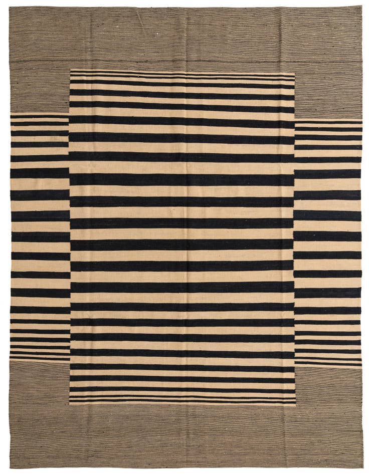 Detail image of 7' 2 x 9' 7 Hand Woven Kilim Modern Wool Rug