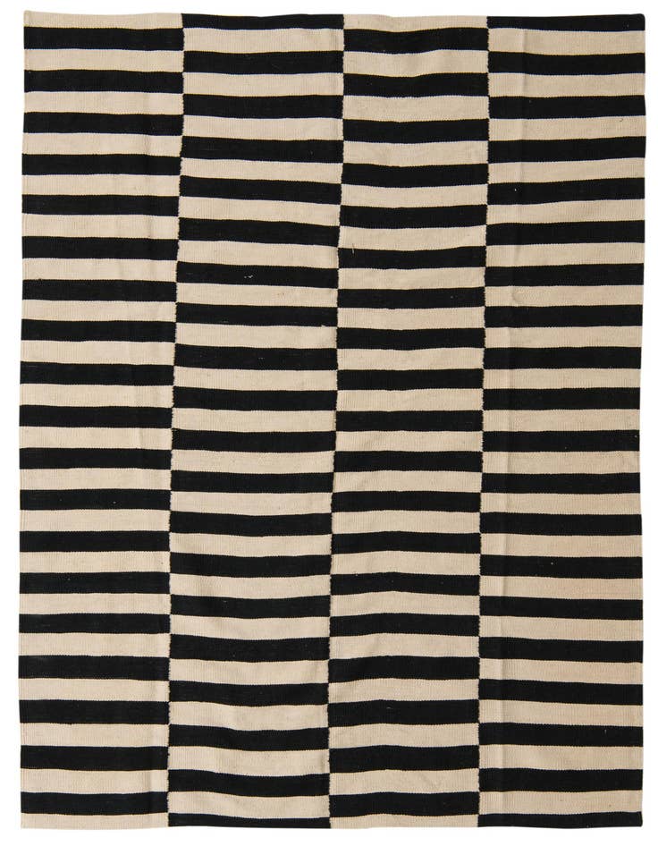 Detail image of 5' 5 x 7' 8 Hand Woven Kilim Modern Wool Rug