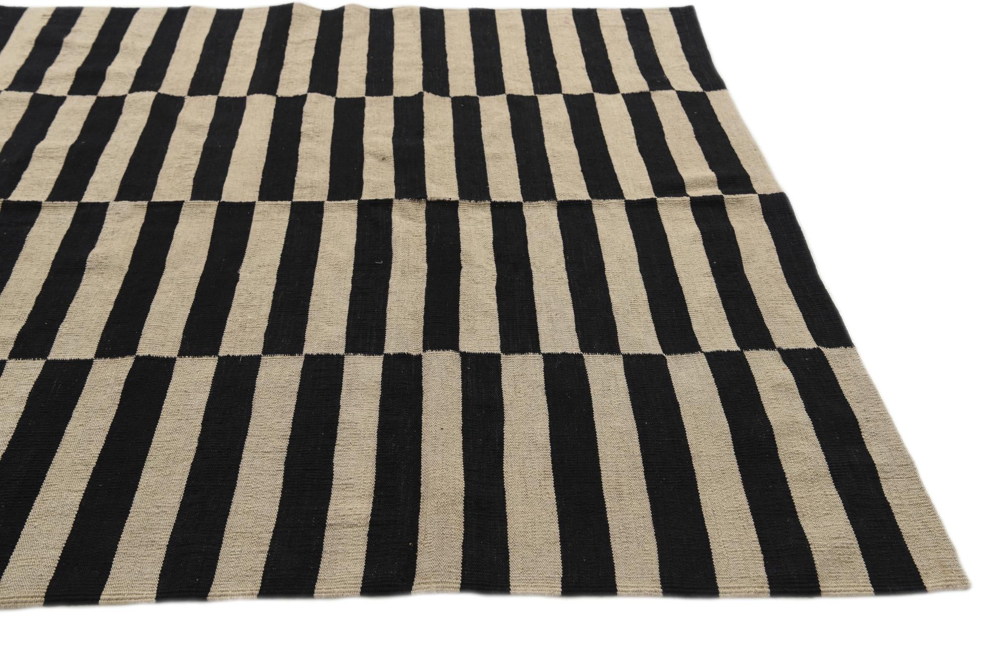 5' 9 x 7' 8 Hand Woven Kilim Modern Wool Rug