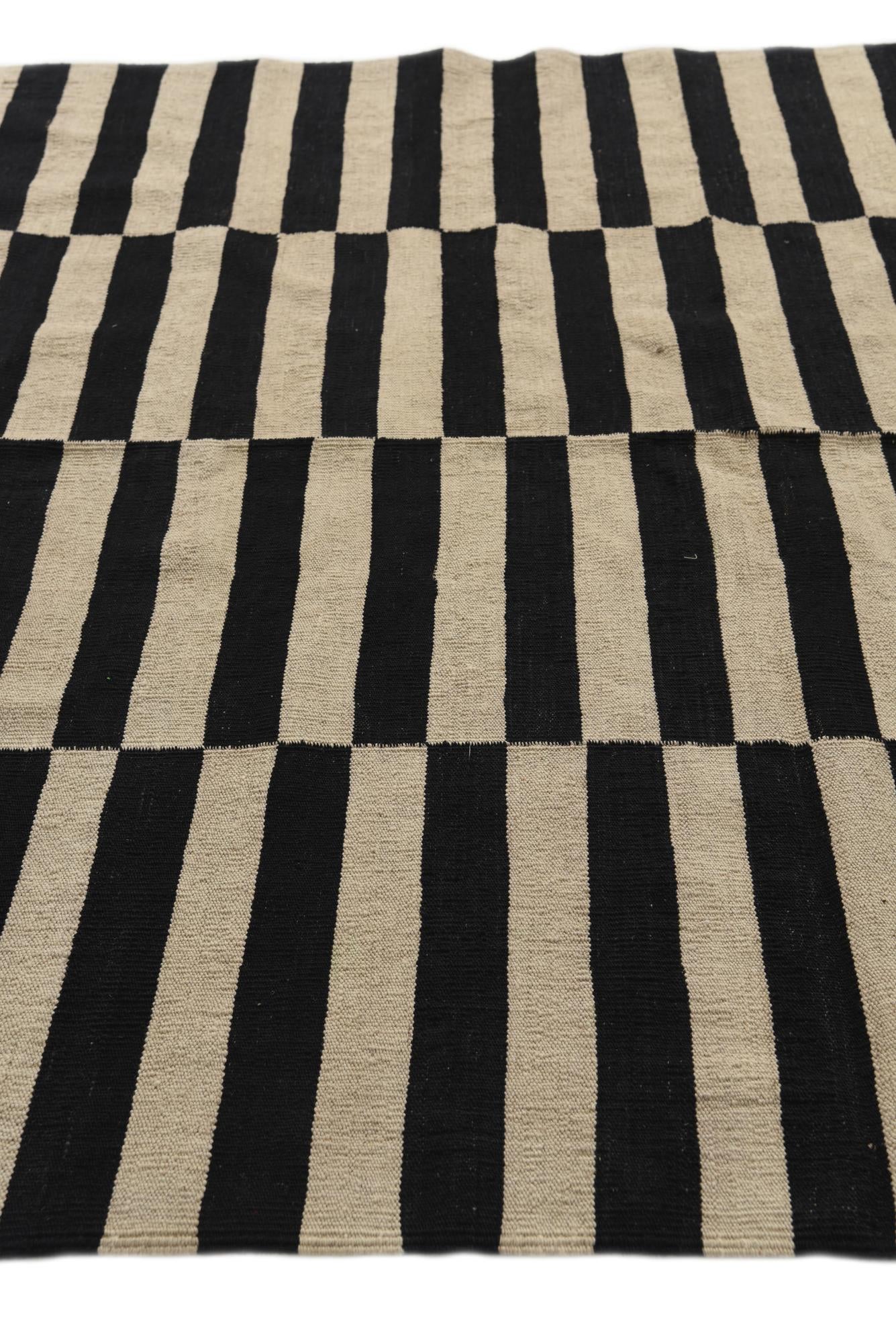 5' 9 x 7' 8 Hand Woven Kilim Modern Wool Rug