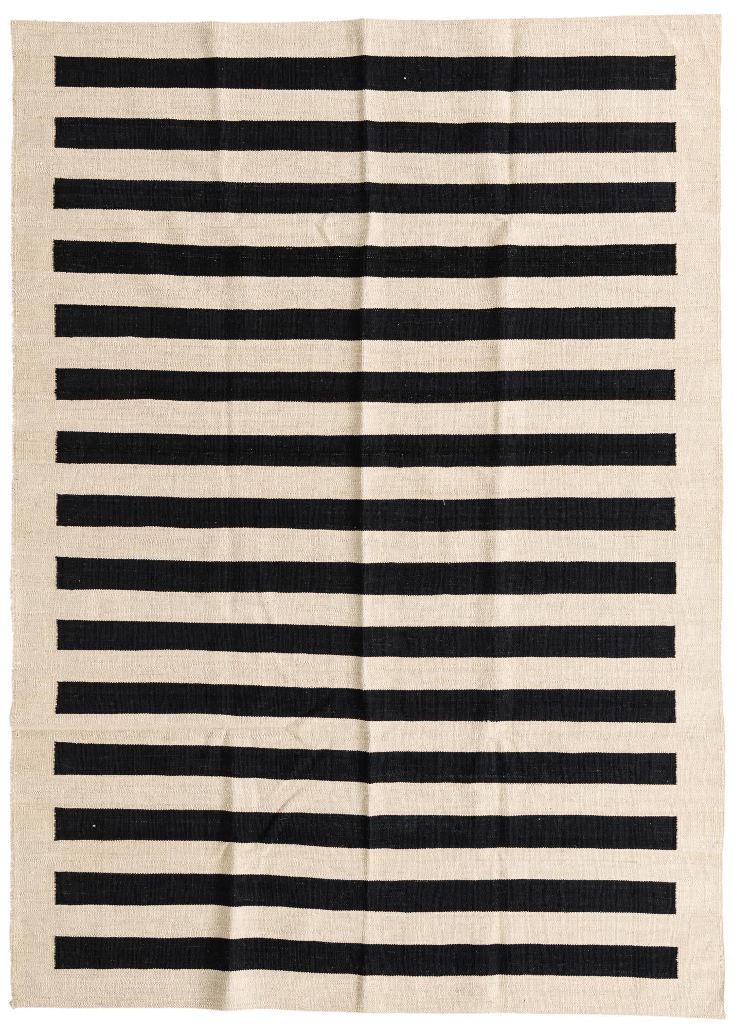 5' 7 x 7' 9 Hand Woven Kilim Modern Wool Rug