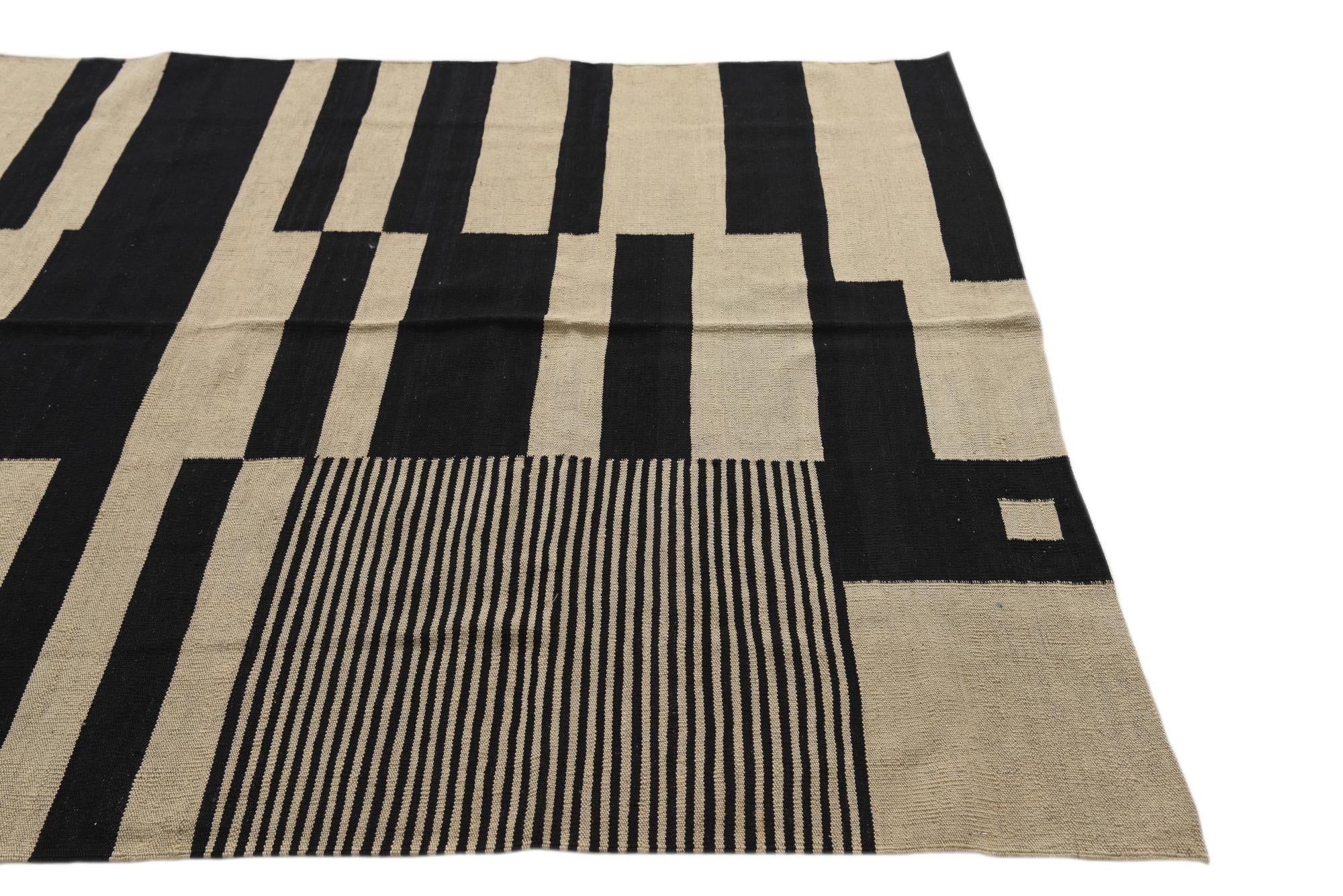 5' 7 x 7' 7 Hand Woven Kilim Modern Wool Rug