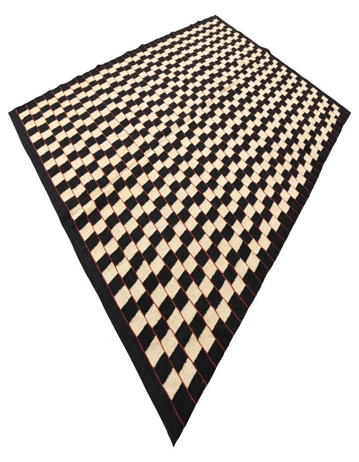 Detail image of 6' 9 x 9' 6  Hand Woven Kilim Modern Wool Rug