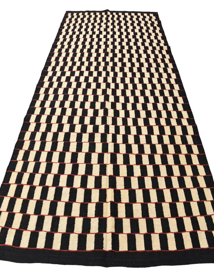 Detail image of 6' 9 x 9' 6  Hand Woven Kilim Modern Wool Rug