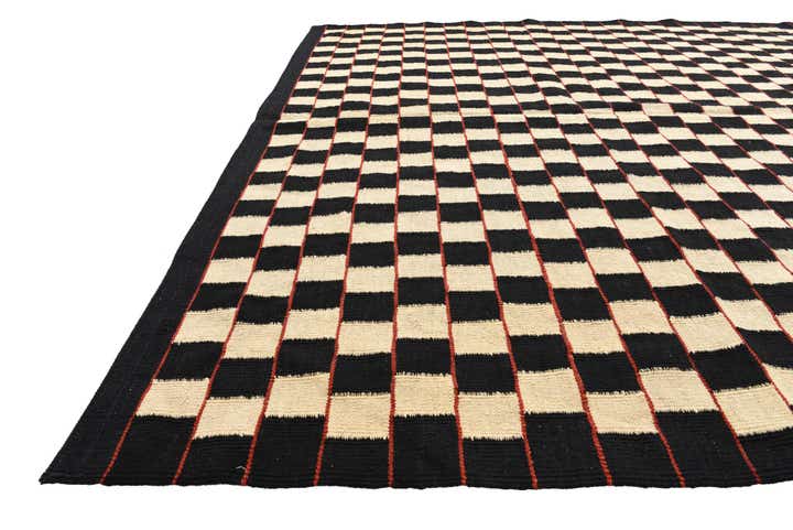 6' 9 x 9' 6 Hand Woven Kilim Modern Wool Rug
