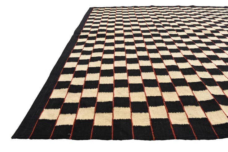 Detail image of 6' 9 x 9' 6 Hand Woven Kilim Modern Wool Rug