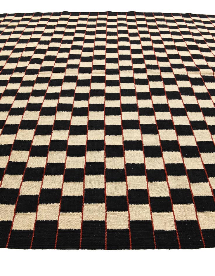 Detail image of 6' 9 x 9' 6  Hand Woven Kilim Modern Wool Rug