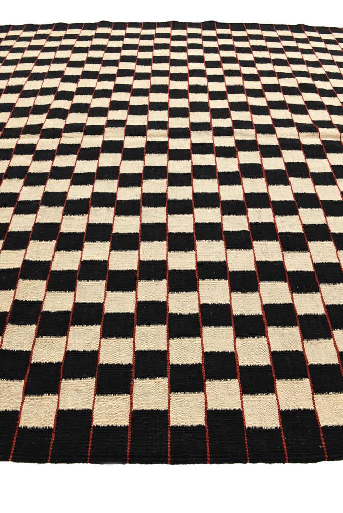 6' 9 x 9' 6 Hand Woven Kilim Modern Wool Rug