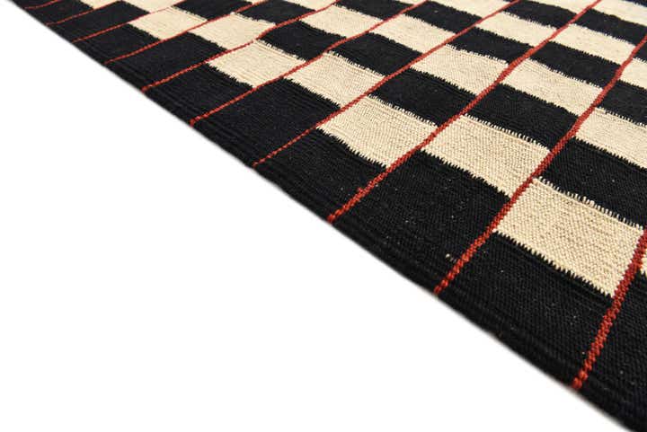 6' 9 x 9' 6 Hand Woven Kilim Modern Wool Rug