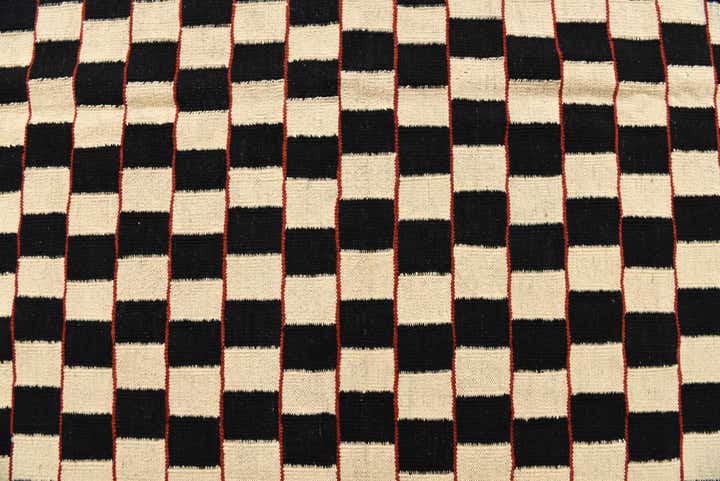 6' 9 x 9' 6 Hand Woven Kilim Modern Wool Rug
