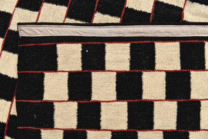 6' 9 x 9' 6 Hand Woven Kilim Modern Wool Rug