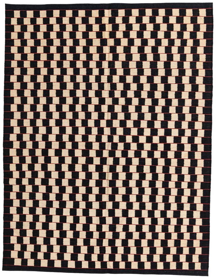 Detail image of 6' 9 x 9' 6 Hand Woven Kilim Modern Wool Rug