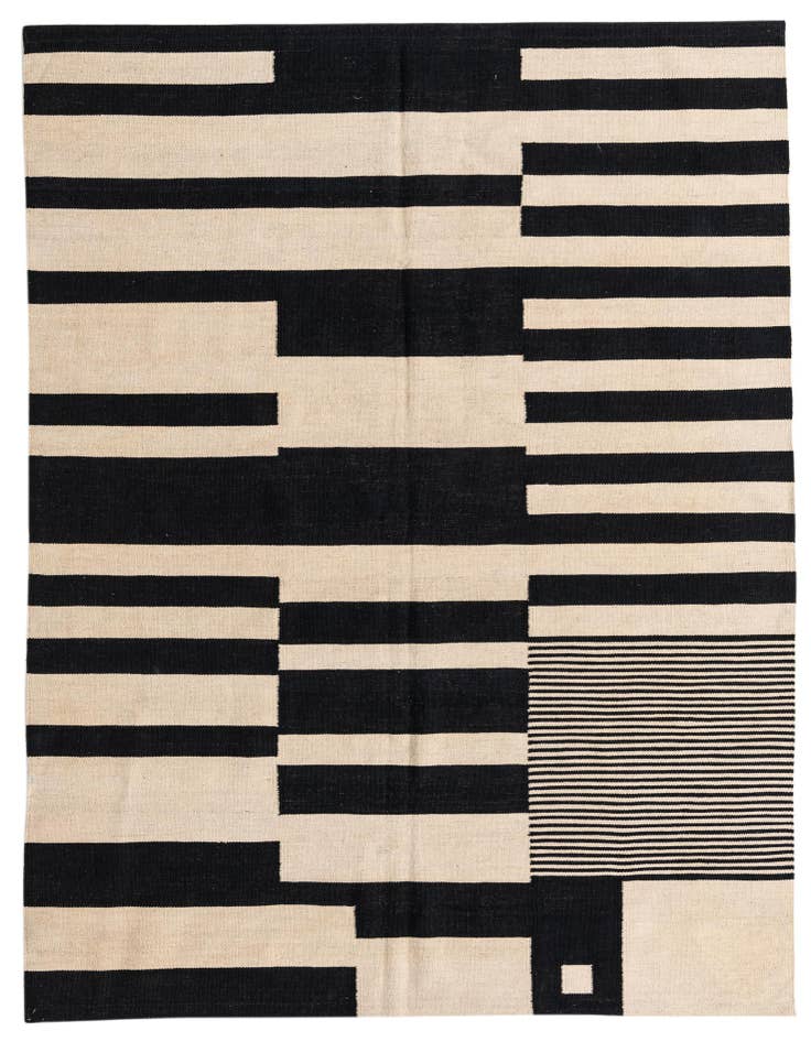 Detail image of 5' 7 x 7' 9 Hand Woven Kilim Modern Wool Rug