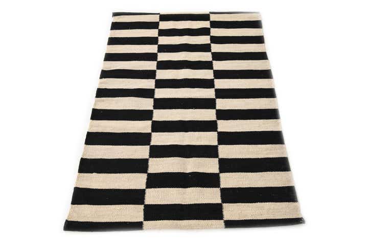 2' 6 x 3' 11 Hand Woven Kilim Modern Wool Rug