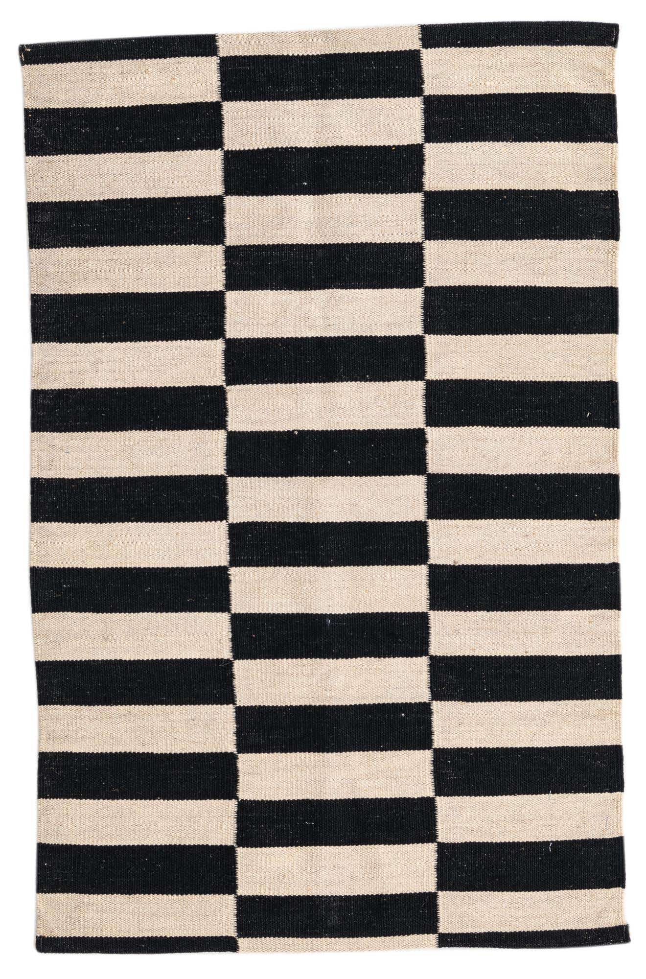 2' 6 x 3' 11 Hand Woven Kilim Modern Wool Rug