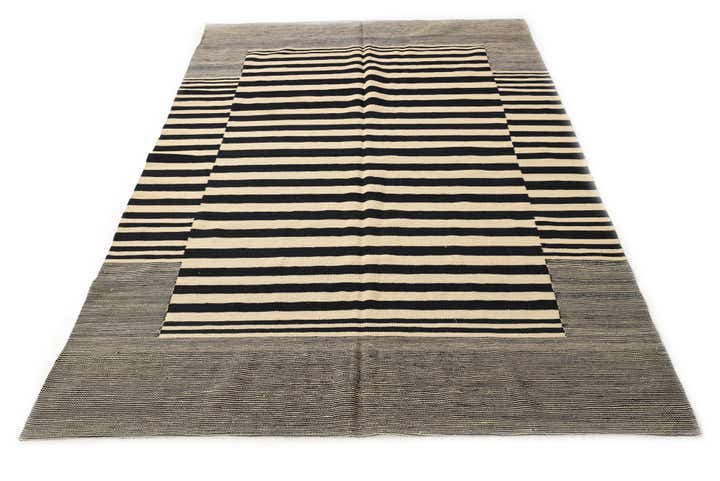 5' 7 x 7' 8 Hand Woven Kilim Modern Wool Rug