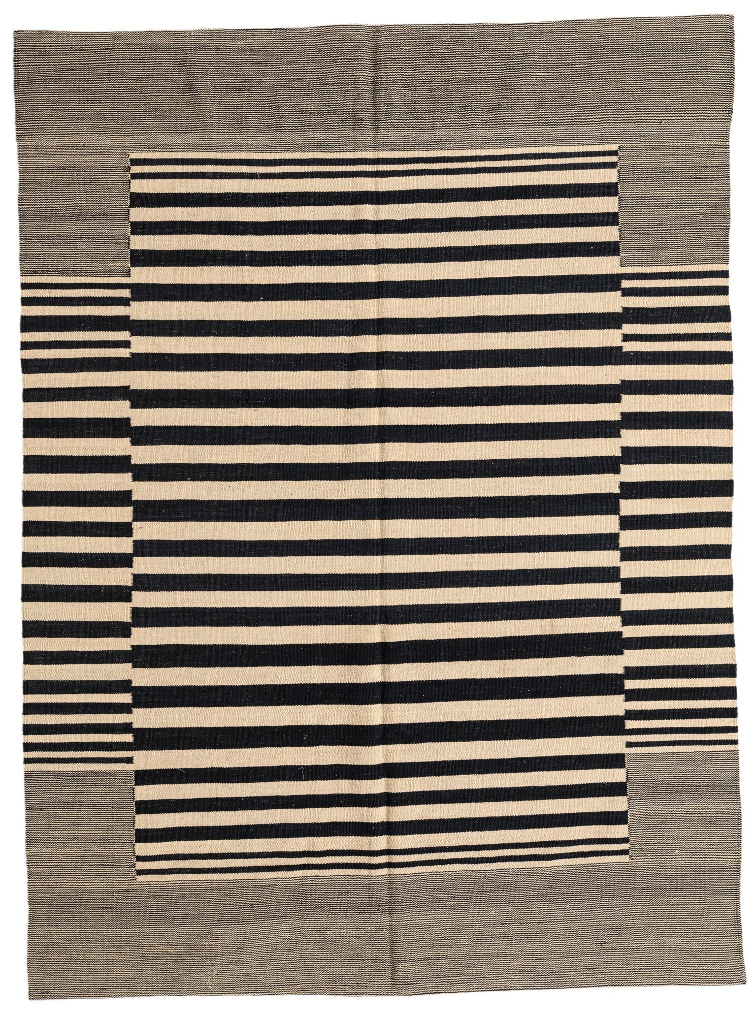 5' 7 x 7' 8 Hand Woven Kilim Modern Wool Rug