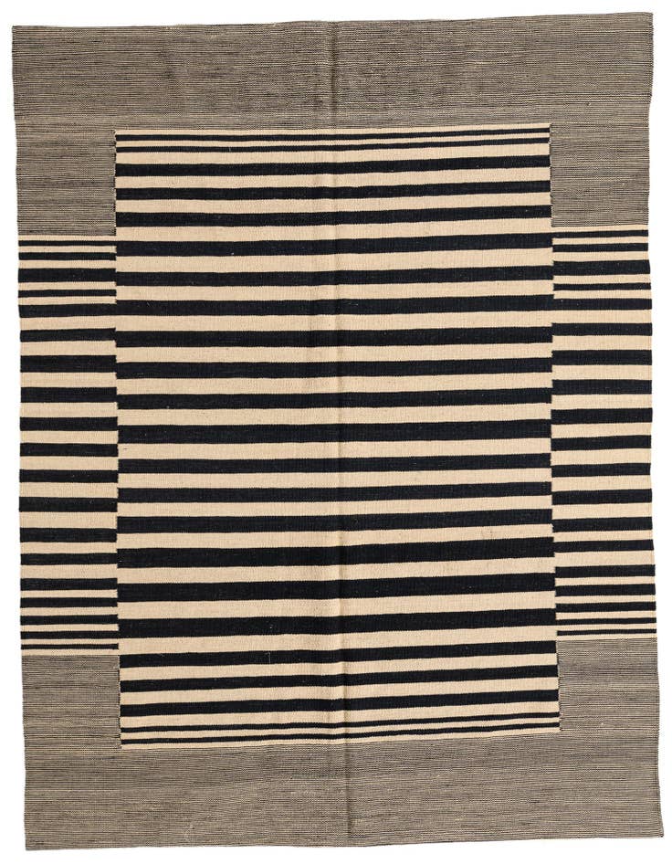 Detail image of 5' 7 x 7' 8 Hand Woven Kilim Modern Wool Rug